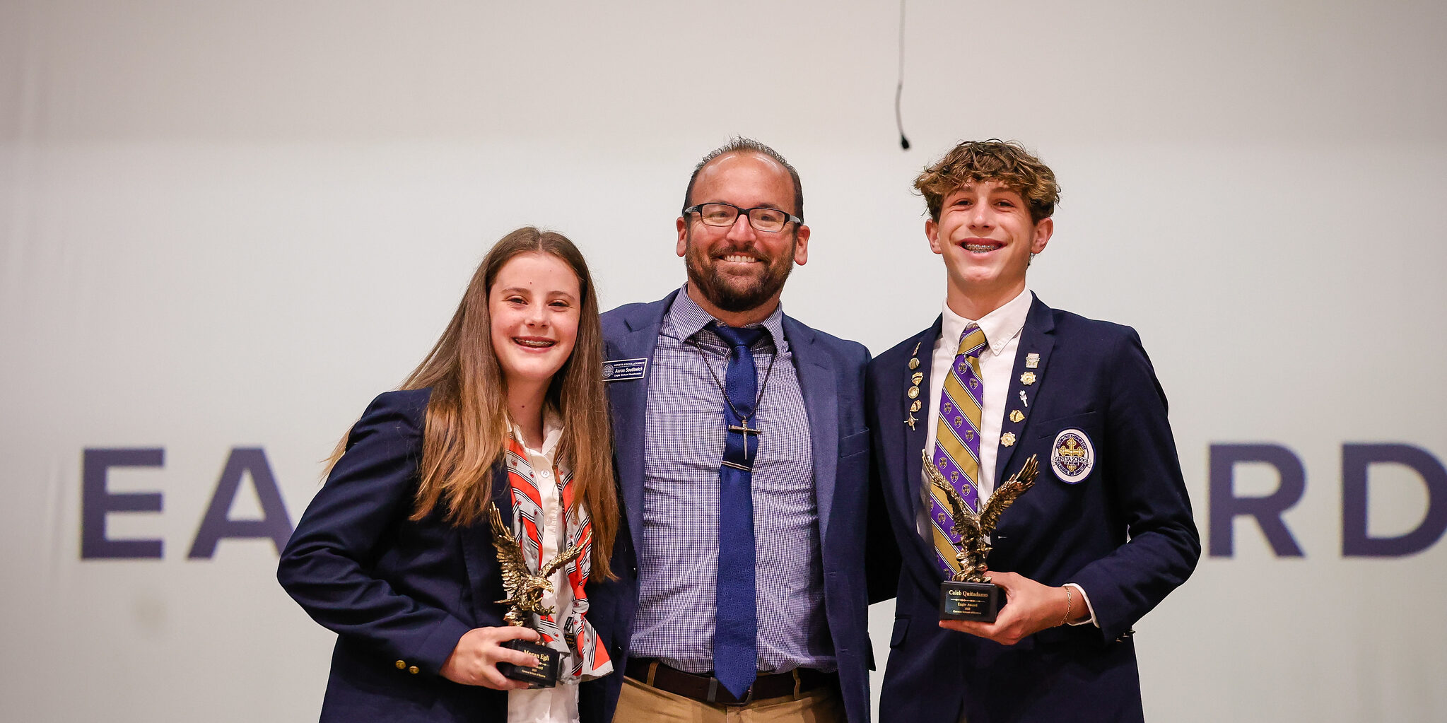 Geneva awards top Logic Students with Eagle Award Geneva School of Boerne