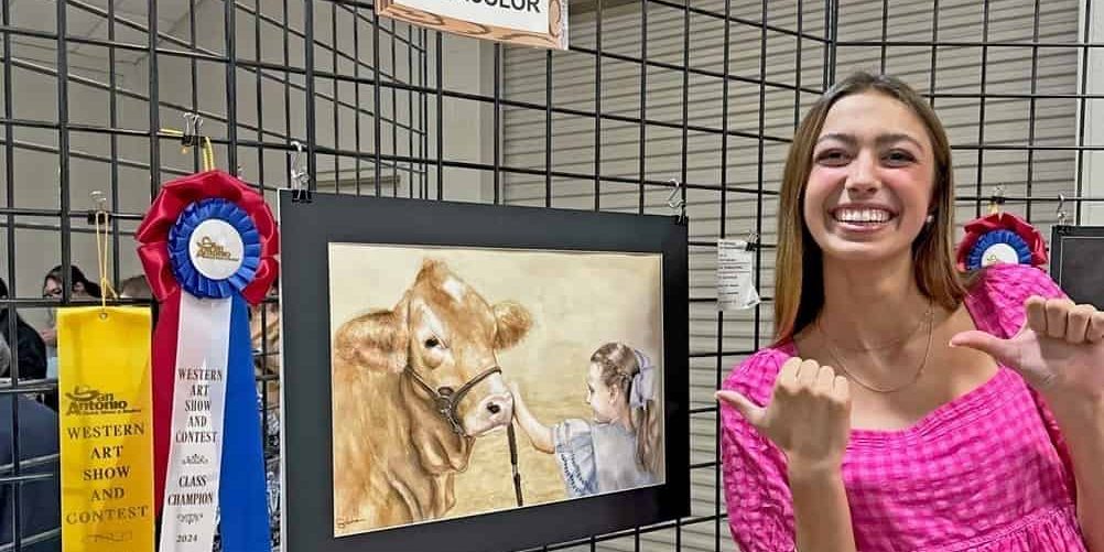 Siena with artwork and awards