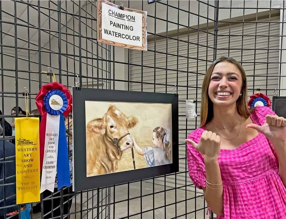 Siena with artwork and awards